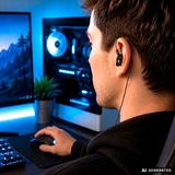 Sharkoon Stealthbite IEM, Kopfhörer schwarz, USB-A/C, Klinke 3,5 mm