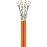 goobay Duplex-Netzwerkkabel Cat.7a S/FTP (PiMF) Dca orange, 50 Meter, doppelt geschirmt