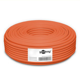 goobay Duplex-Netzwerkkabel Cat.7a S/FTP (PiMF) Dca orange, 50 Meter, doppelt geschirmt