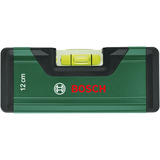 Bosch DIY Wasserwaage 12cm grün, mit V-Nut und flachgefrästem Boden