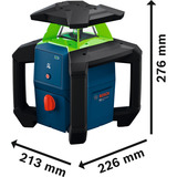 Bosch Professional Rotationslaser GRL18V-3-31G mit Akku ProCORE18V 4.0Ah in L-BOXX grün