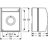 Busch-Jaeger Leergehäuse mit Beschriftungsfeld für modulare Installationsschalterprogramme grau, Retail