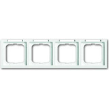 Busch-Jaeger Rahmen vierfach mit Sichtfenster und Beschriftungsträger weiß, Retail