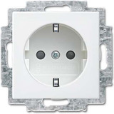 Busch-Jaeger Schutzkontakt-Steckdose CEE 7/3 mit Schraubklemme und erhöhtem Berührungsschutz weiß, Retail