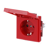 Busch-Jaeger Schutzkontakt Steckdosen Einsatz rot, Retail