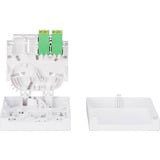 Digitus FTTH Gehäuse mit 2 x LC/APC DX Kupplung mit Shutter weiß