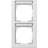 Gira Abdeckrahmen zweifach mit mattierter Oberfläche, Abdeckung weiß, Retail