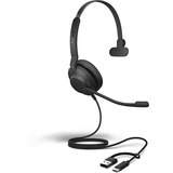 Jabra Evolve2 30 SE, Headset schwarz, Microsoft Teams-Version, USB-C und USB-A, Stereo