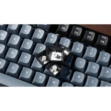 Keychron K8 Pro, Gaming-Tastatur schwarz/blau, DE-Layout, Gateron G Pro Red, Hot-Swap, Aluminiumrahmen, RGB, PBT