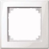 Merten Rahmen einfach mit glänzender Oberfläche, Thermoplast, Schutzart IP20, Maße 80,5x80,5x10,1 mm weiß (glänzend), Retail