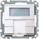 Merten Taster zweifach mit Raumtemperaturregler und Display Typ MEG6212-0319 weiß (glänzend), Retail