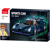 Sluban ModelBricks Dunkelblauer Sportwagen, Konstruktionsspielzeug 