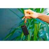 Verbatim Pocket SSD 2 TB, Externe SSD schwarz/orange, USB-C 3.2 Gen 2 (10 Gbit/s), mit Schlüsselring und Kabelhalter