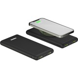 goobay Wireless Schnelllade-Powerbank 10000mAh schwarz, PD, QC 3.0, 10.000 mAh