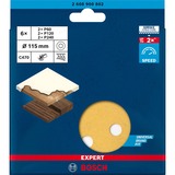 Bosch Professional Expert C470 Schleifblatt-Set, Ø 115mm, K60 / 120 / 240 6-teilig, für Exzenterschleifer