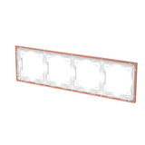 Busch-Jaeger Rahmen vierfach mit Dekorring gold, Retail