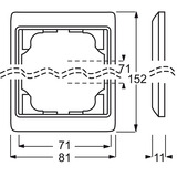 Busch-Jaeger Rahmen zwei-fach senkrecht alpha 1732 KA-266 titan, Retail