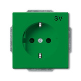 Busch-Jaeger Schutzkontakt Steckdosen Einsatz grün, Retail