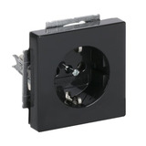 Busch-Jaeger Steckdose CEE 7/3 Typ F mit Erdungsclips, 16 Ampere, 250 Volt, Unterputz, 1-fach anthrazit, Retail