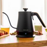 Cecotec Thermosense 500 Cisne, Wasserkocher schwarz/holz, 1.200 Watt, 1 Liter