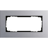Gira Abdeckrahmen 2-fach Aluminium, Abdeckung aluminium, Retail