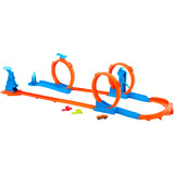 Hot Wheels Track Creator Dreifach-Looping-Set, Rennbahn 