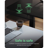 ICY BOX Elektrisch höhenverstellbarer Sitz-/Steh-Tisch IB-EW122B-TT 61087 schwarz, mit Memory-Touch-Panel