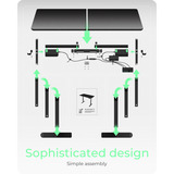 ICY BOX Elektrisch höhenverstellbarer Sitz-/Steh-Tisch IB-EW122B-TT 61087 schwarz, mit Memory-Touch-Panel