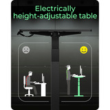 ICY BOX Elektrisch höhenverstellbarer Sitz-/Steh-Tisch IB-EW122B-TT 61087 schwarz, mit Memory-Touch-Panel