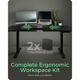 ICY BOX Elektrisch höhenverstellbarer Sitz-/Steh-Tisch IB-EW122B-TT 61087 schwarz, mit Memory-Touch-Panel