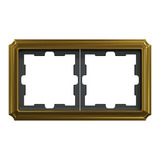 Merten D-Antik Metallrahmen 2-fach gold, Retail