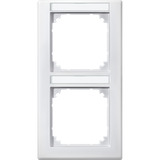 Merten Rahmen 2-fach mit Beschriftungsträger Typ 474219, Abdeckrahmen, M-SMART System M weiß (matt), Retail