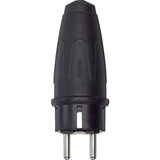 Merten Vollgummi Schutzkontaktstecker 3-polig 16 Ampere 250 Volt Typ 123851 schwarz, Retail