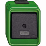 Merten Wippschalter Wechsel 16 Ampere 16 Ampere Wechselstrom 250 Volt mit Beleuchtung grün, Retail
