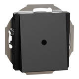 Merten Zentralplatte mit zentraler Abdeckplatte für Leitungsauslass, Abdeckung schwarz (matt), Retail