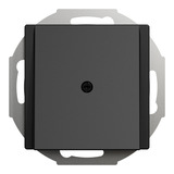 Merten Zentralplatte mit zentraler Abdeckplatte für Leitungsauslass, Abdeckung schwarz (matt), Retail