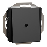 Merten Zentralplatte mit zentraler Abdeckplatte für Leitungsauslass, Abdeckung schwarz (matt), Retail