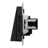 Merten Zentralplatte mit zentraler Abdeckplatte für Leitungsauslass, Abdeckung schwarz (matt), Retail