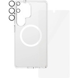PanzerGlass Flagship 3-in-1 Set transparent/weiß, Samsung Galaxy S25 Ultra, QI-kompatibel, EasyAligner