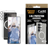 PanzerGlass Flagship 3-in-1 Set transparent/weiß, Samsung Galaxy S25 Ultra, QI-kompatibel, EasyAligner