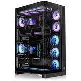Thermaltake CAPO X Black, Big-Tower-Gehäuse schwarz, Dual System Case, Panoramaglas
