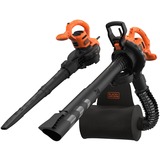 BLACK+DECKER 3-in-1 Elektro-Laubsauger BEBLV290-QS, Laubsauger/Laubbläser schwarz/orange, 2.900 Watt