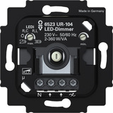 Busch-Jaeger LED-Dimmer 2- und 3-Draht mit Neutralleiter-Klemme, Typ 6523 UR-104 schwarz (matt), Retail