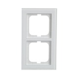 Busch-Jaeger Rahmen zwei-fach, Designlinie Busch-axcent pur, Glas, glänzend, Schutzart IP20 weiß (glänzend), Retail
