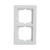 Busch-Jaeger Rahmen zwei-fach, Designlinie Busch-axcent pur, Glas, glänzend, Schutzart IP20 weiß (glänzend), Retail