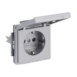 Busch-Jaeger Schutzkontakt Steckdosen Einsatz 20 EUKNB-83 aluminium, Retail