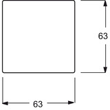 Busch-Jaeger Wippe einteilige matt schalter taster weiß (matt), Retail