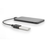 Digitus USB 2.0 Adapter, Micro USB Stecker 90° > USB-A Buchse schwarz, 15cm, OTG Funktion (On-The-Go), rechts abgewinkelt