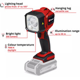 EINHELL Akku-Lampe TC-CL 18/350 Li - Solo, LED-Leuchte ohne Akku und Ladegerät