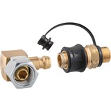 GOK Steckkupplung-Set Typ SKU-QR, Anschluss G 1/4 LH-KN + STN 90° schwarz, mit Stecknippel STN G 1/4 LH-ÜM, 90° abgewinkelt